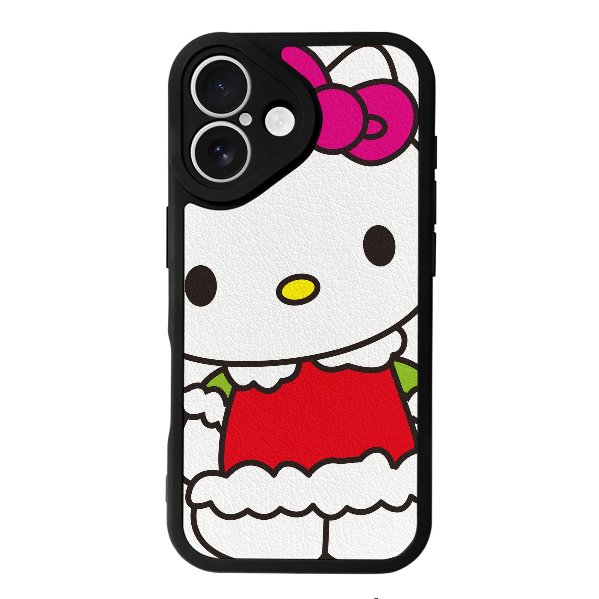 （画像用） Hello Kitty ハローキティ 【iPhone 16シリーズ対応】シリコンスマホケース（レザー調） 材質：シリコン